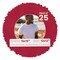 Red Suede Mat Board for 15x15 Frames - Circle Opening for 12x12 Photos